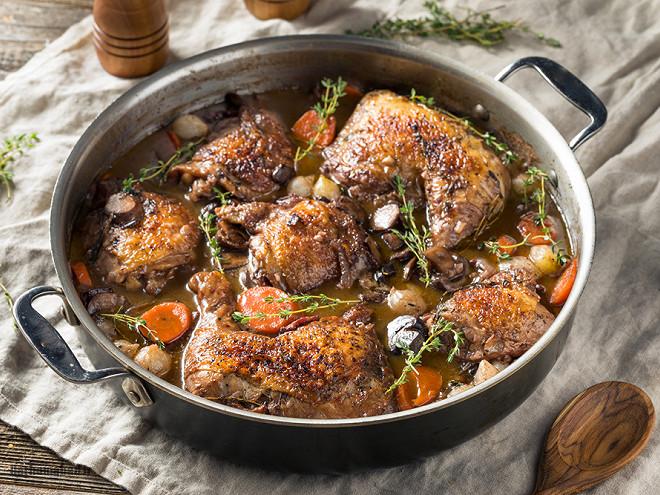 Coq au Vin1 خوراک سنتی فرانسه
