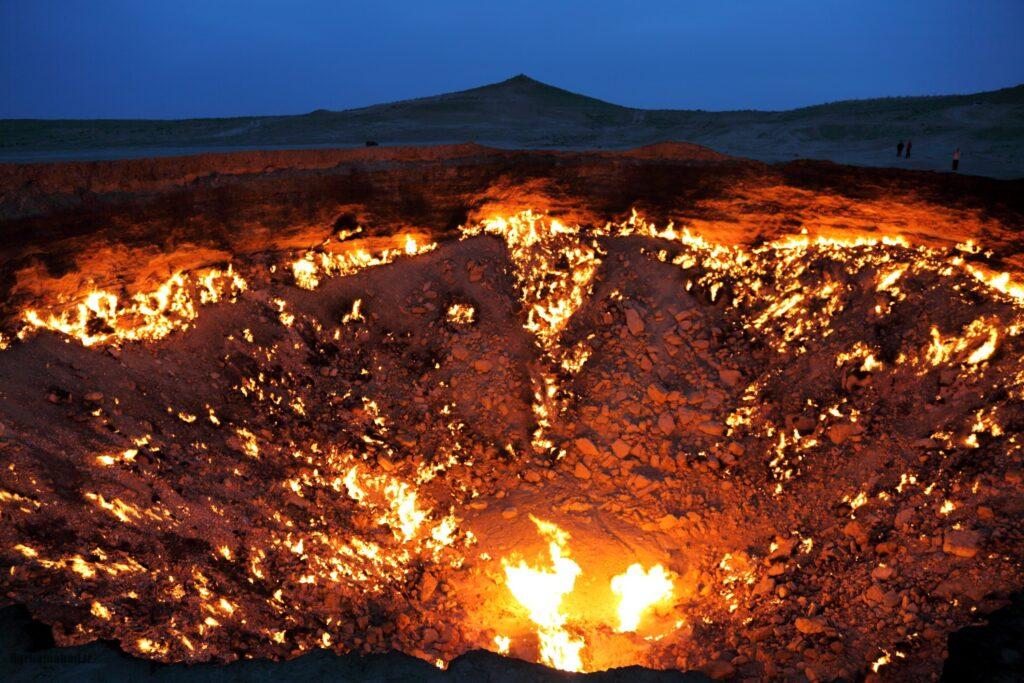 The Door to Hell, Gas Crater / Turkmenistan, fire دهانه آتش ترکمنستان