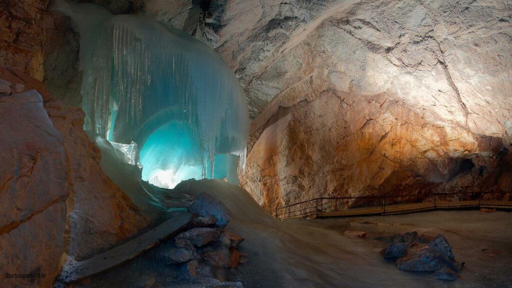 eisriesenwelt-caves-austria بزرگترین غار یخی جهان