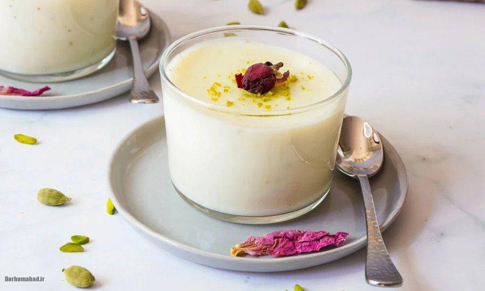فرنی با آرد برنج فرنی با آرد برنج