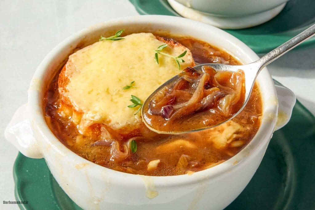 french-onion-soup پیش غذای فرانسوی