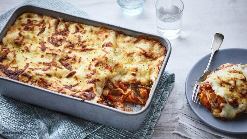 Lasagna with saffron rice sheets7 لازانیا با برنج زعفرانی