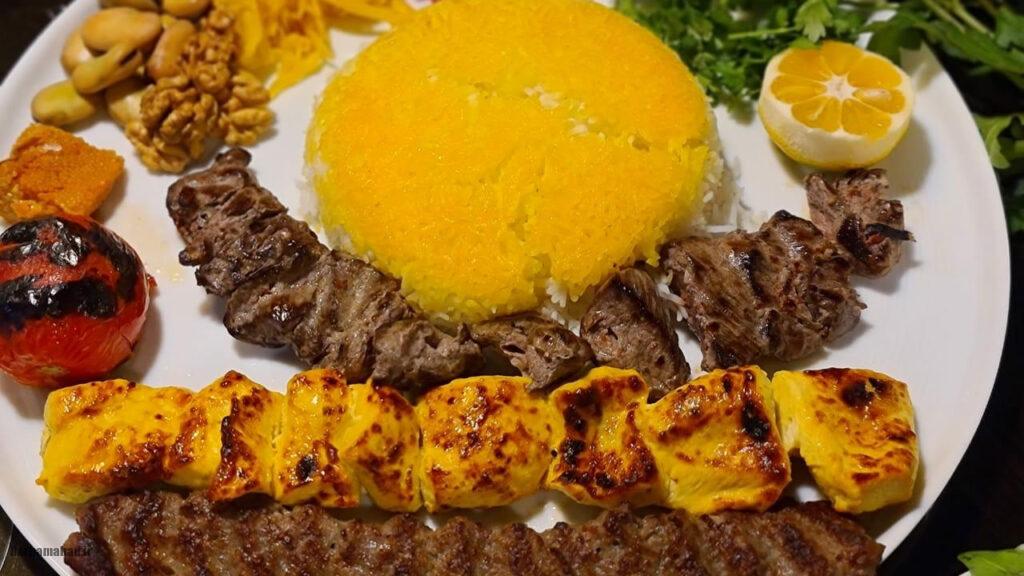 pela kebab gilani سرو پلا کباب