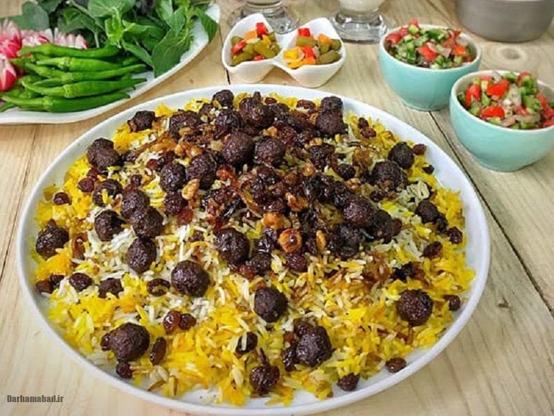 Shirazi Kalam polo غذای شیرازی