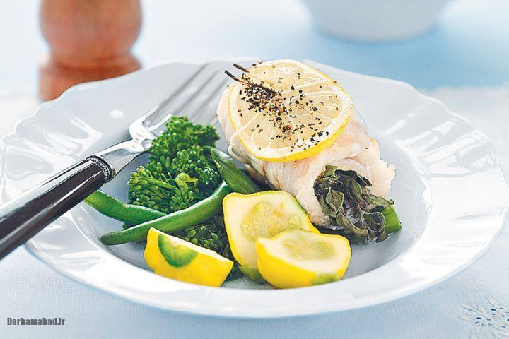 steam-fish-with-vegetables-and-lemon-sauce4 ماهی با سس لیمو