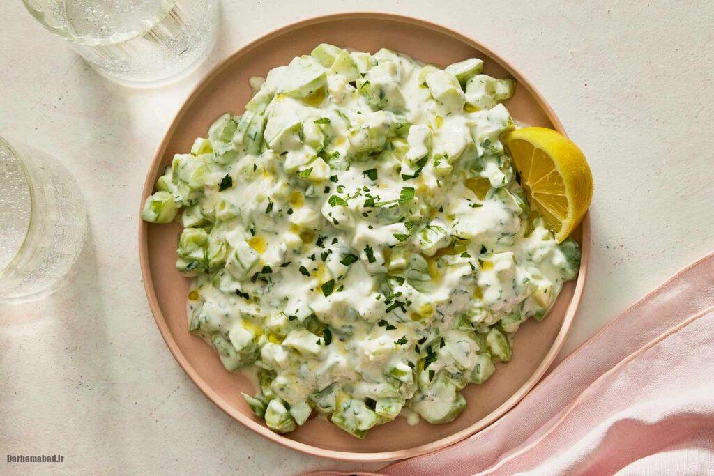 Yogurt and cucumber ماست و خیار
