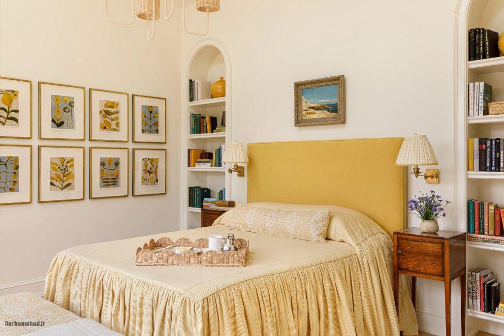 رنگ زرد برای اتاق خواب