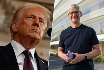 تیم کوک و دونالد ترامپ