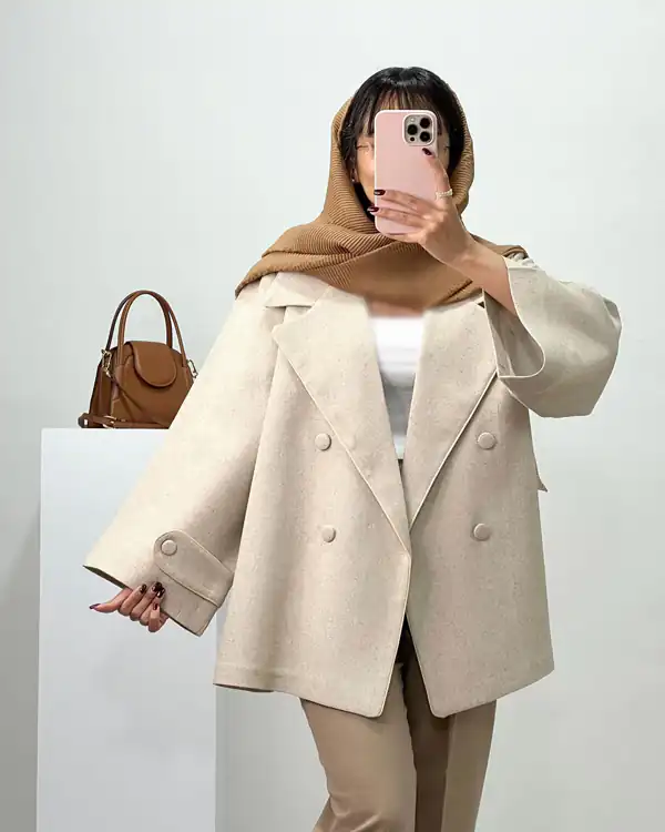 مدل مانتو کوتاه بدون دکمه