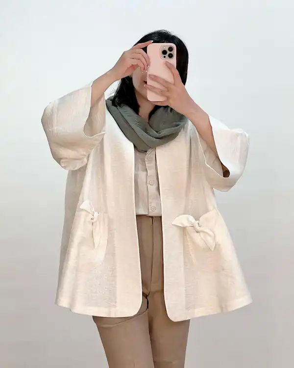 مدل مانتو کوتاه بدون دکمه