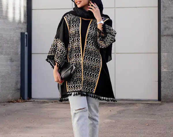 مدل مانتو ۱۴۰۴ سوزن دوزی شده