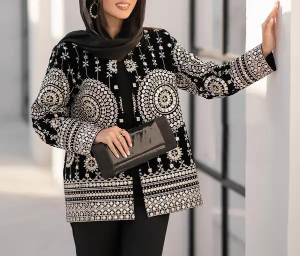 مدل مانتو ۱۴۰۴ سوزن دوزی شده