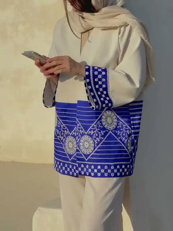 مدل مانتو ۱۴۰۴ سوزن دوزی شده