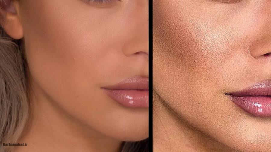 آرایش پوست چرب تابستان