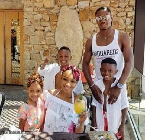 عکس خانوادگی با فرزندان و زن اودیون ایگالو odion Ighalo