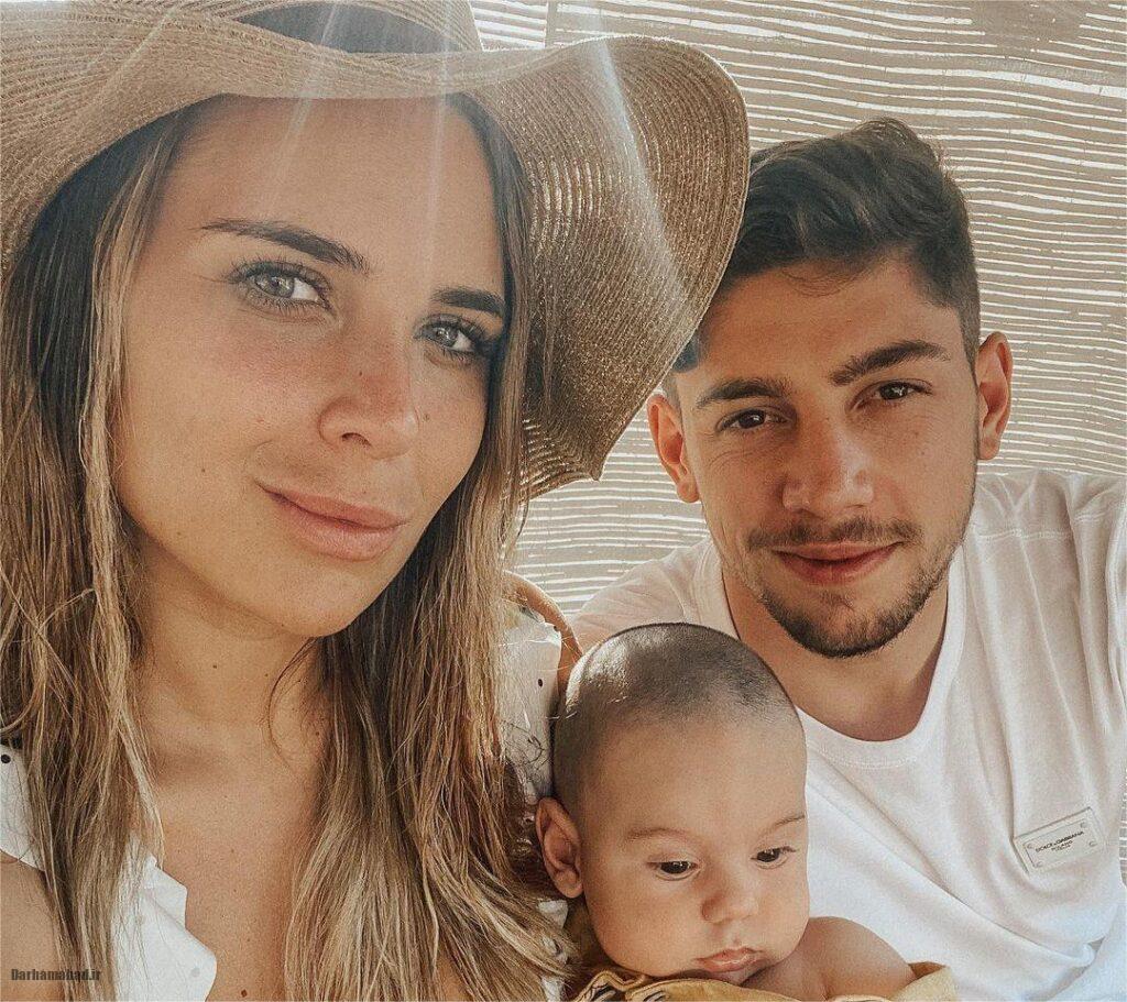 فدریکو واورده با همسرش و پسرش - federico valverde wife 