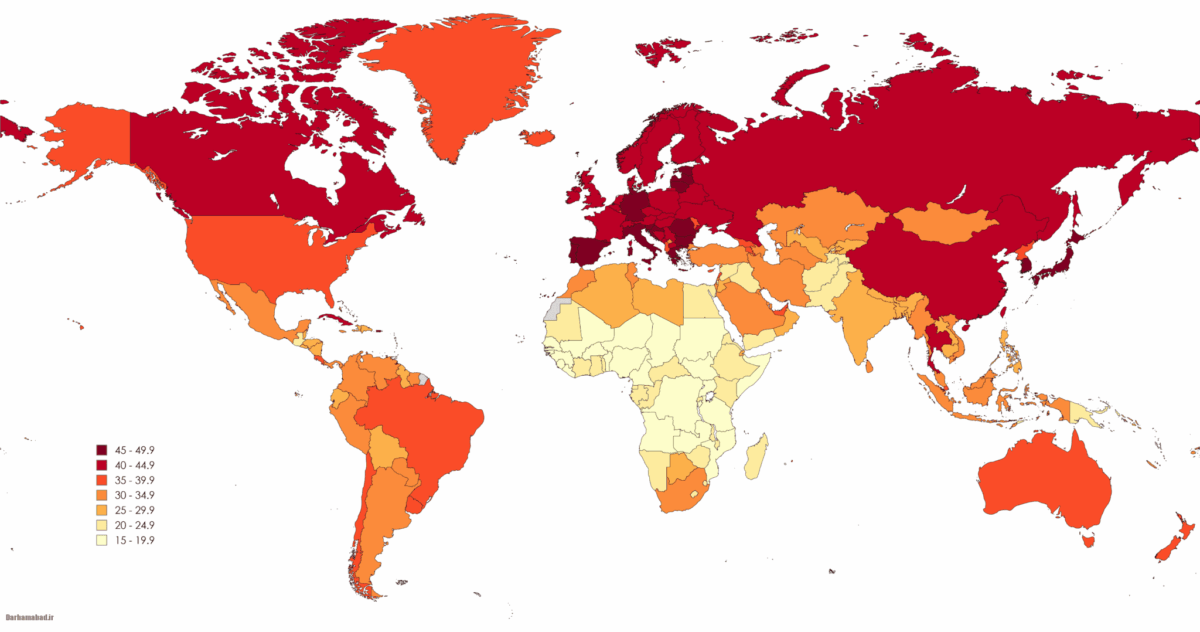 میانگین سن ایران