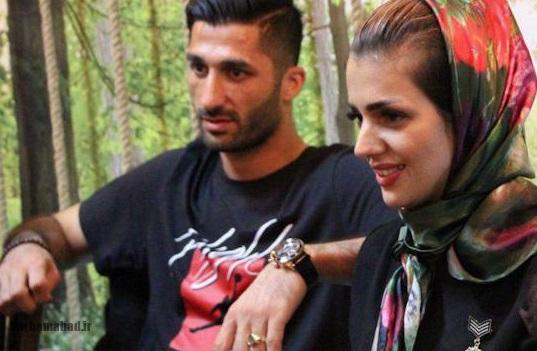 پیام نیازمند و همسرش - همسر پیام نیازمند - پیام نیازمند کنار همسرش - پیام نیازمند با همسرش - زن پیام نیازمند - پیام نیازمند و زنش