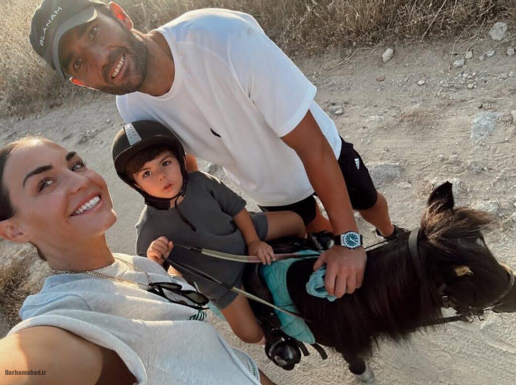 عکس های آنتونیو آدان و همسرش آنا لوپز و فرزندش لوکاس