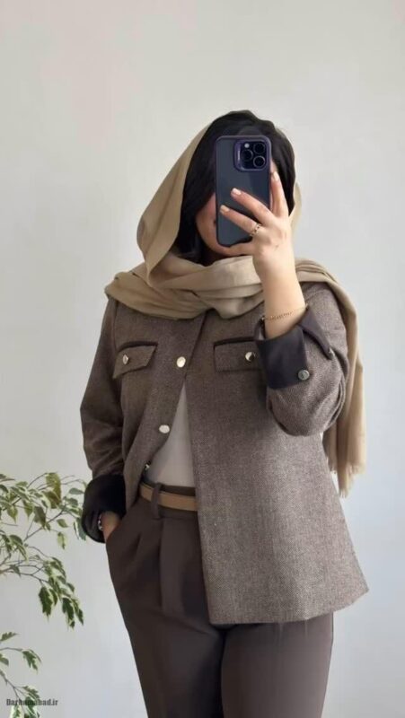 کت یقه قیفی پاییز ۱۴۰۴