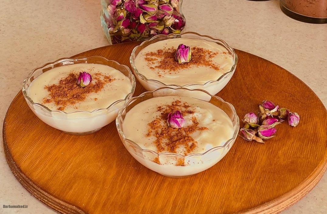 فرنی با آرد برنج