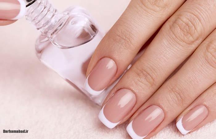 لاک ژل ناخن فرنچ هلویی