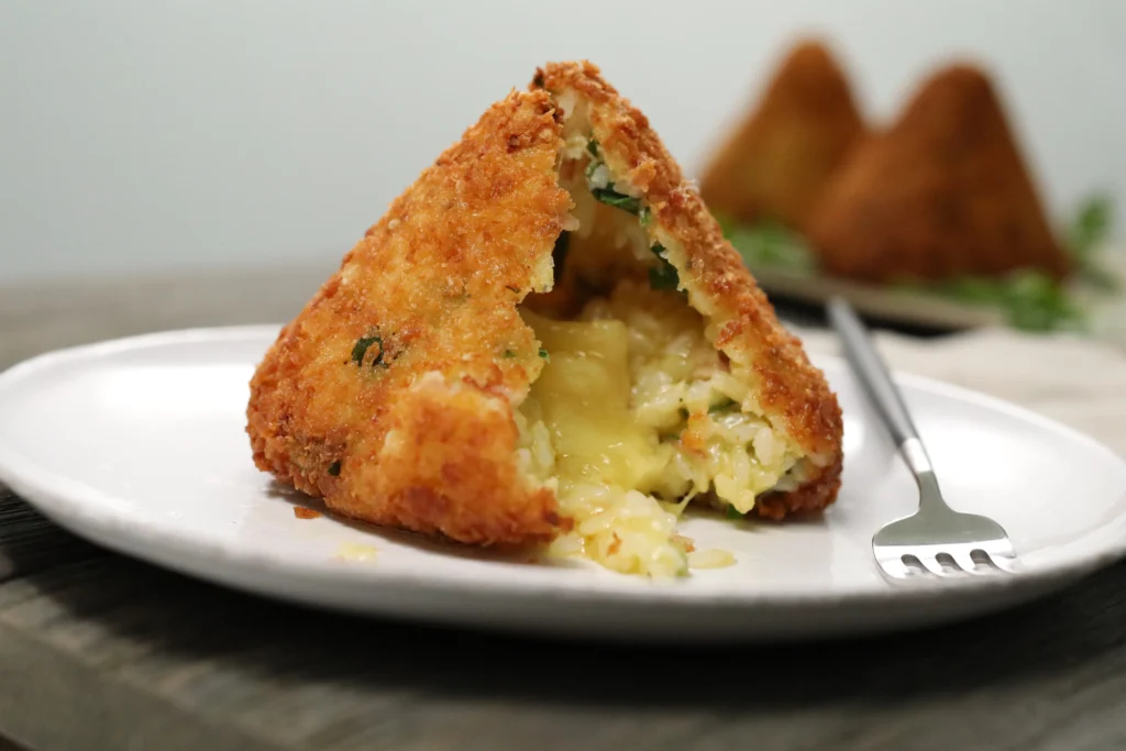 Arancini fried rice balls2 توپک سوخاری سیسیلی