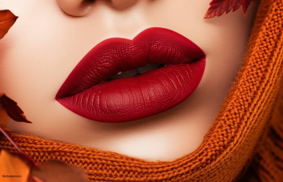 پالت رنگ رژلب پاییزی