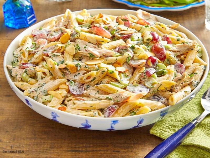 پاستا پنه با سس آلفردو و مرغ