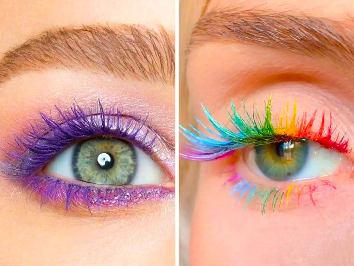 استفاده از ریمل رنگی