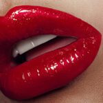 آرایش لب گیلاسی تیره