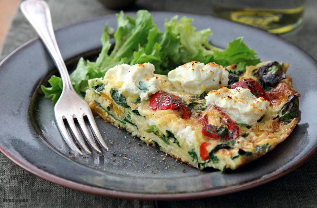 frittata-italian-recipe املت سبزیجات