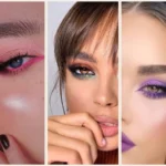 سایه پاستلی و مژه رنگی