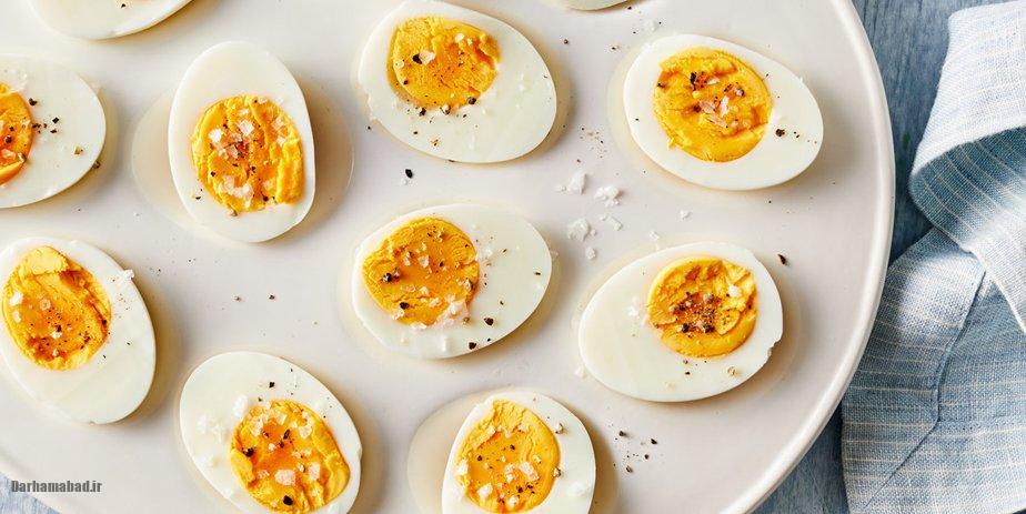 تخم مرغ آب پز تخم مرغ آب پز