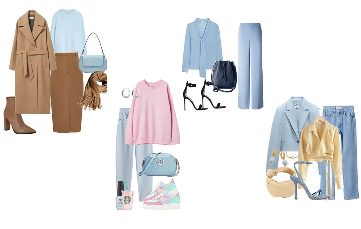 ست آبی کم رنگ