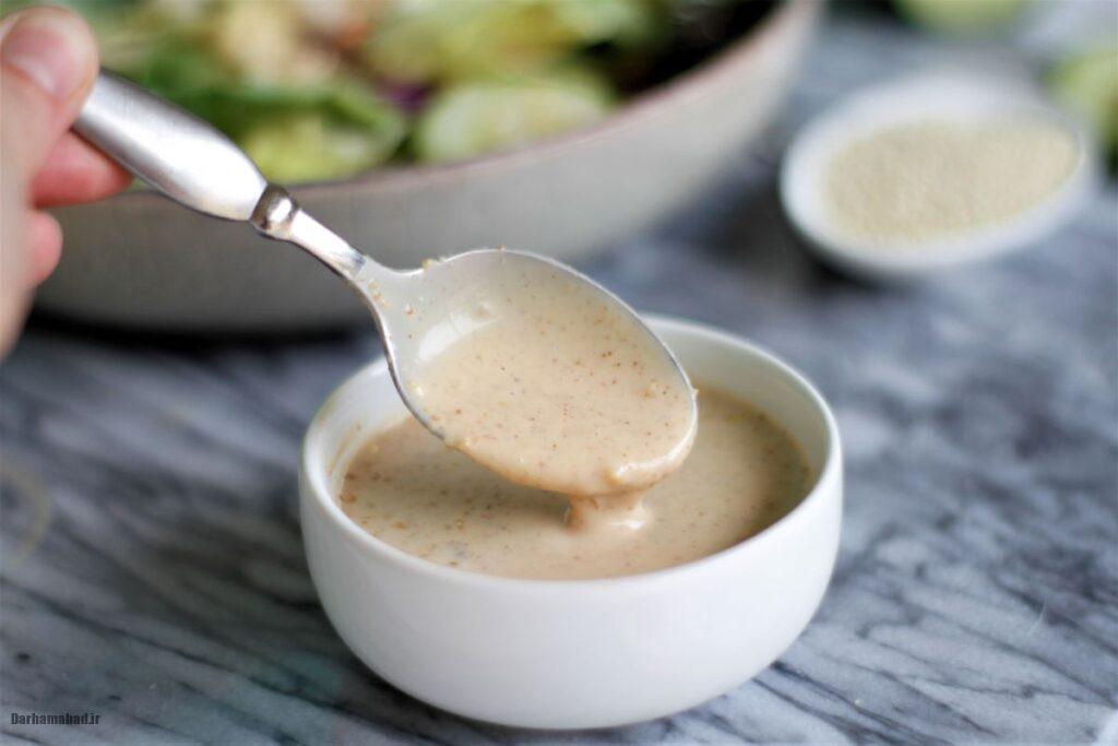 Buttermilk and lemon sauce سس ارده و لیمو