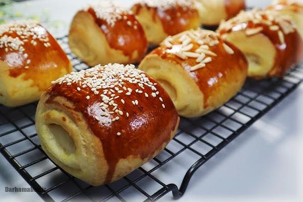 Cheese Danish pastry on a tray