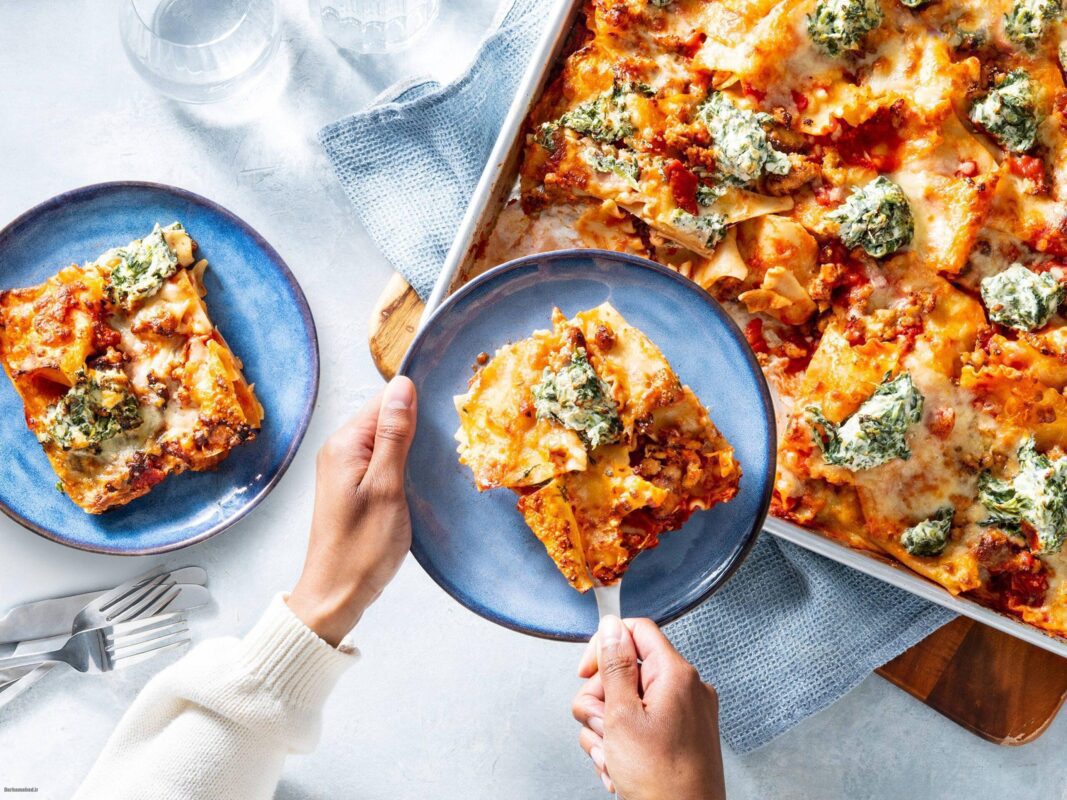 Lasagna with saffron rice sheets3