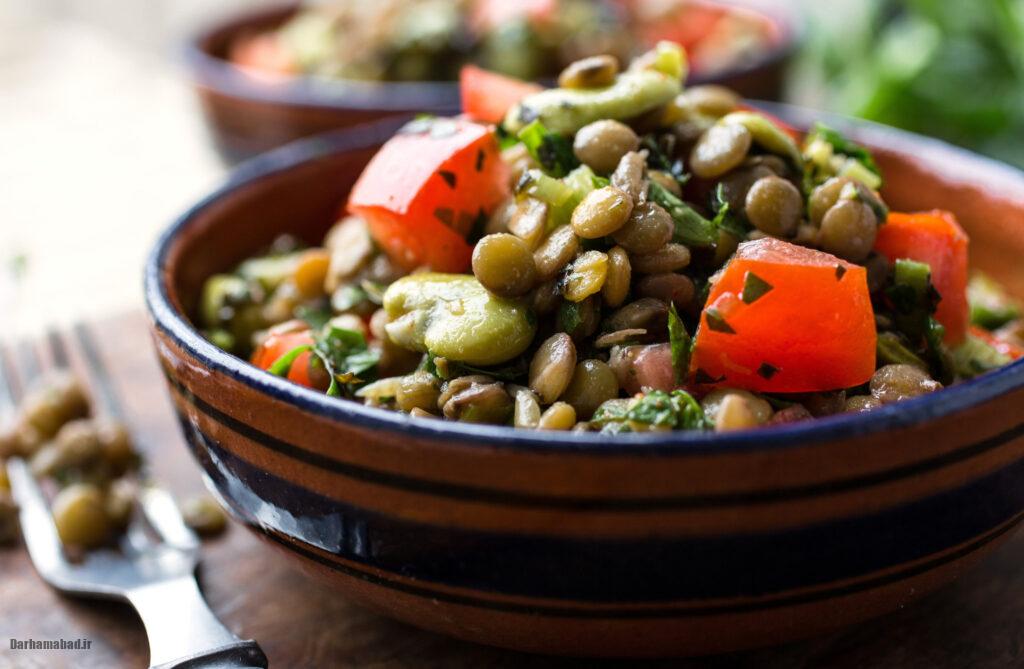 Lentil or bean meal خوراک عدس یا لوبیا