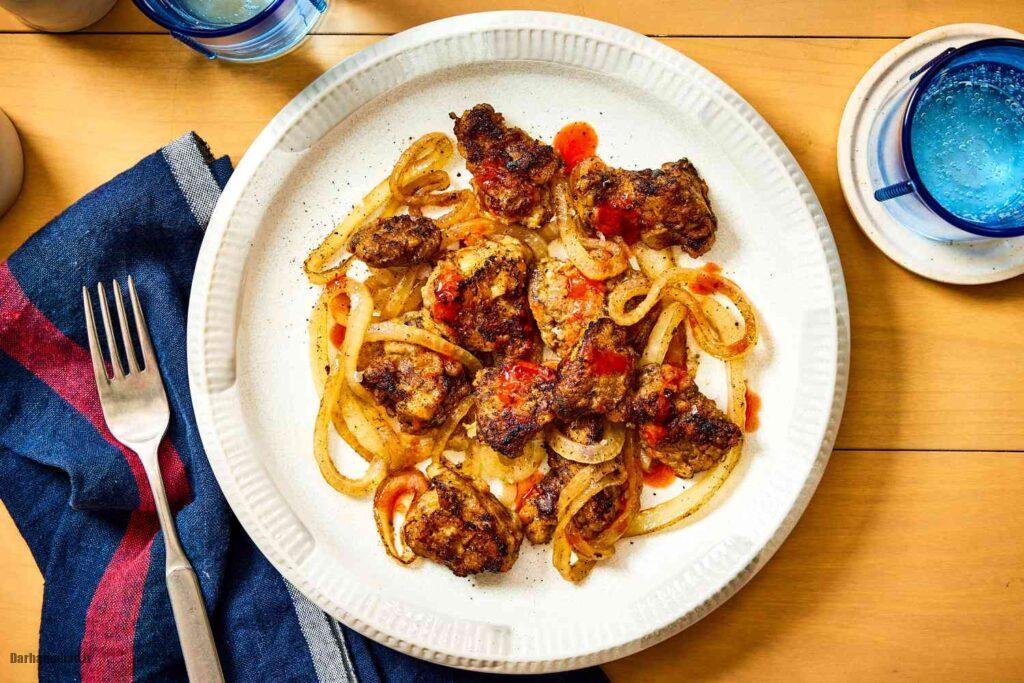 جگر و پیاز داغ