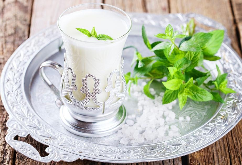 Local Azerbaijani carbonated buttermilk دوغ سنتی