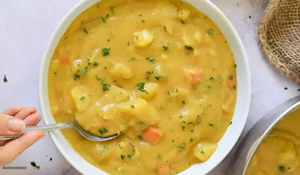 سوپ سیب زمینی سوپ سیب زمینی