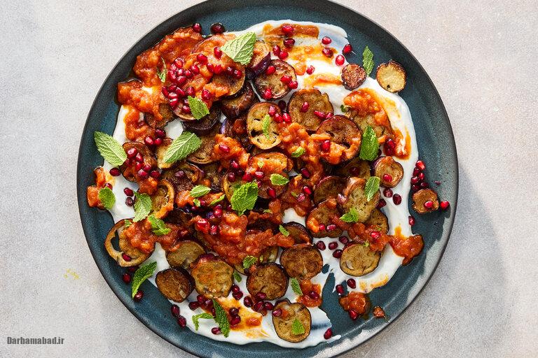 Spinach borani or eggplant borani بورانی