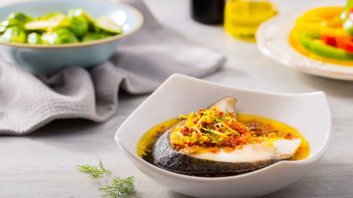 steam-fish-with-vegetables-and-lemon-sauce5 سرو ماهی بخارپز