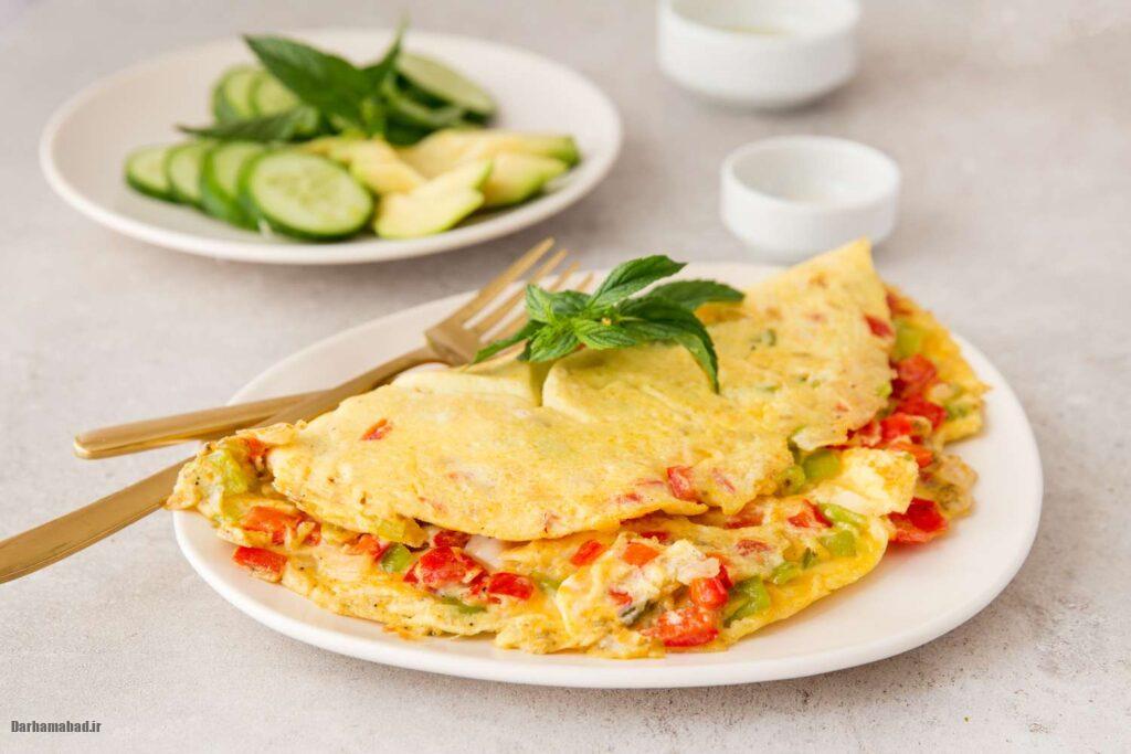 Vegetable omelette املت سبزیجات
