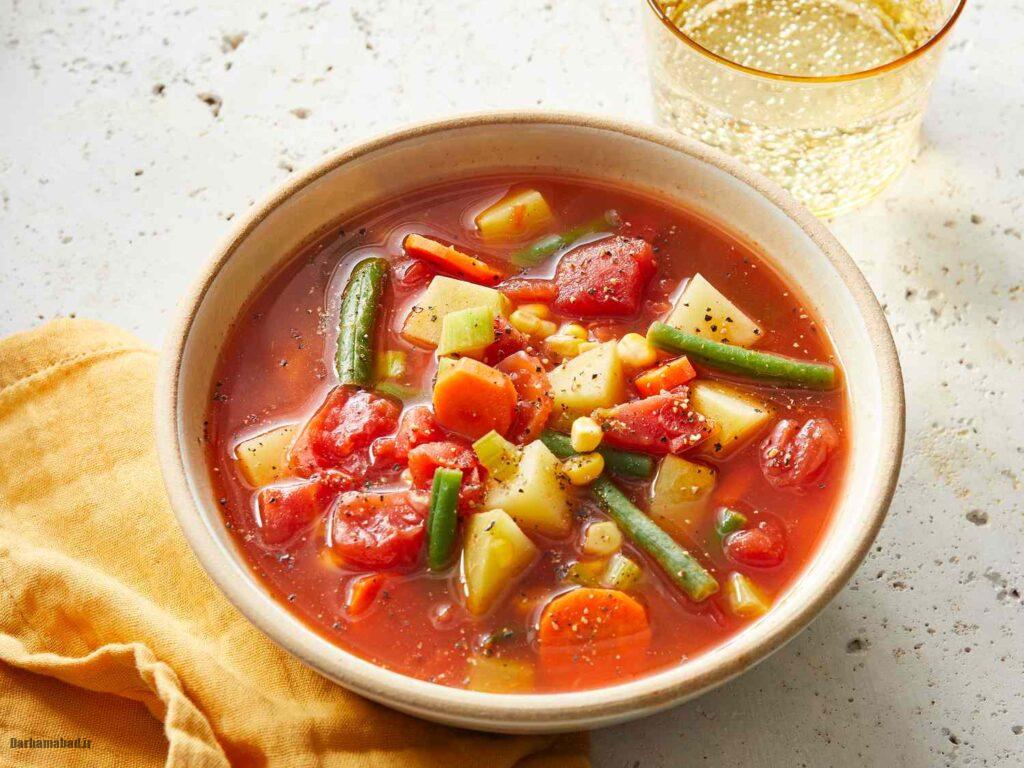 Vegetable soup سوپ سبزیجات