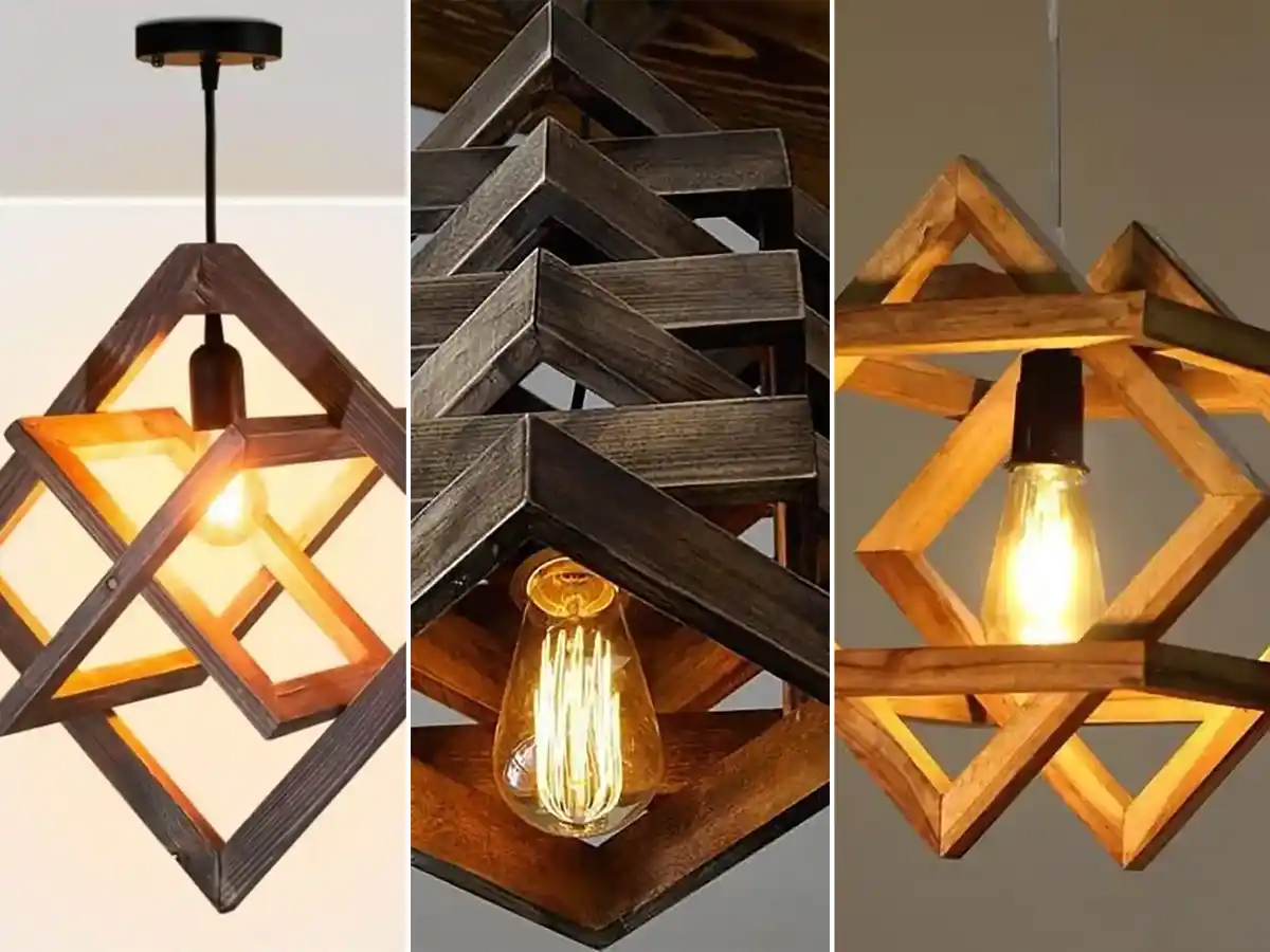 لوستر چوبی شیک