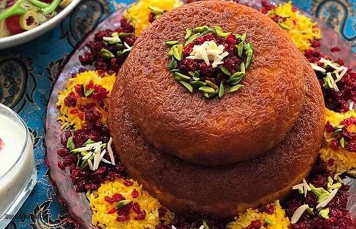 ته‌چین مرغ و انار